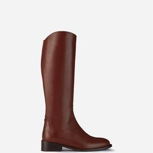 Verity Knee High Boots in Tan Leather